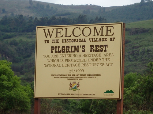 This Pilgrim's Rest sign.